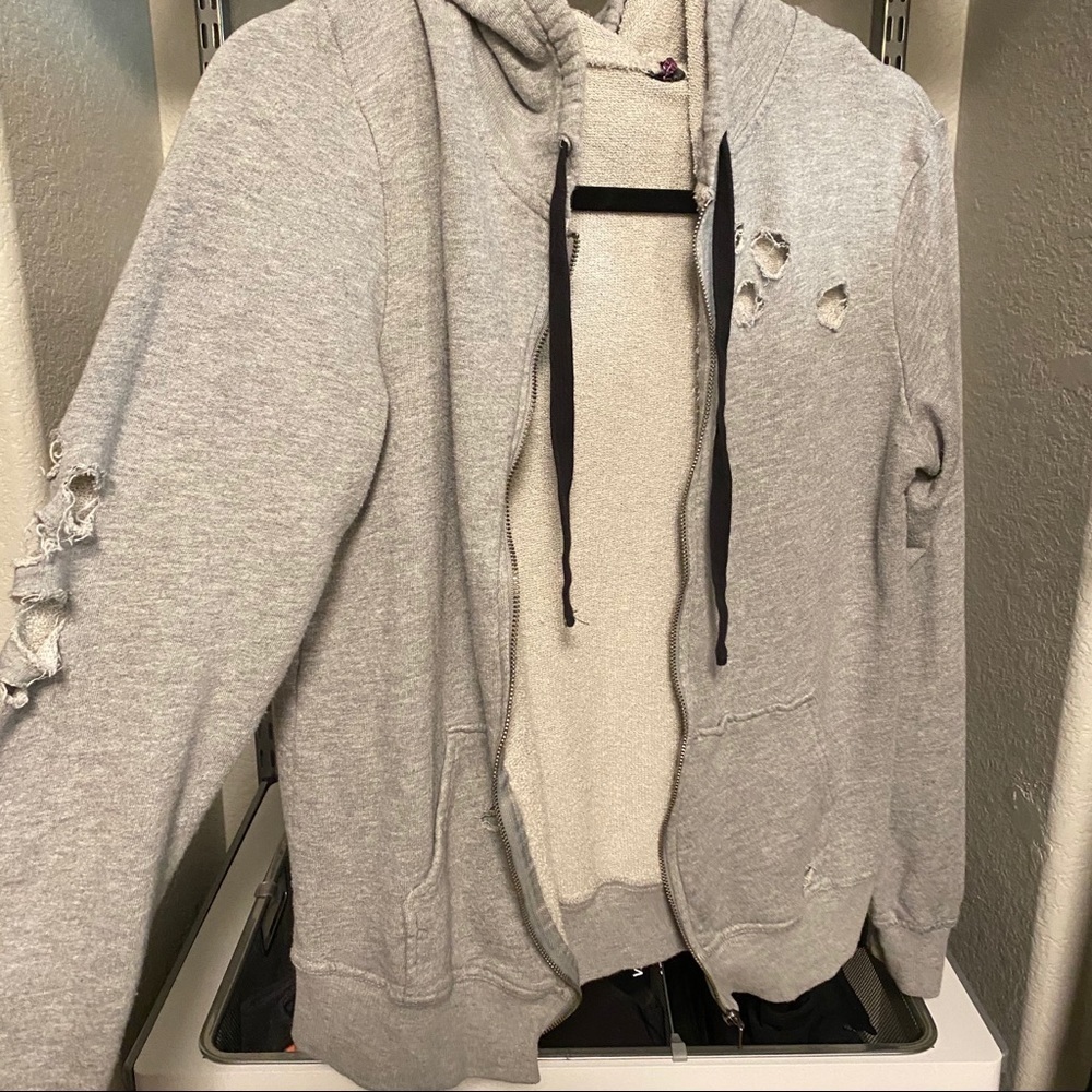 Material Girl Ripped Hoodie - Picture 2 of 6